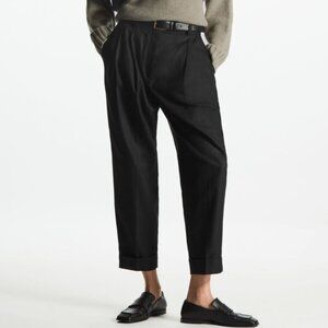 Cos pleated black trousers